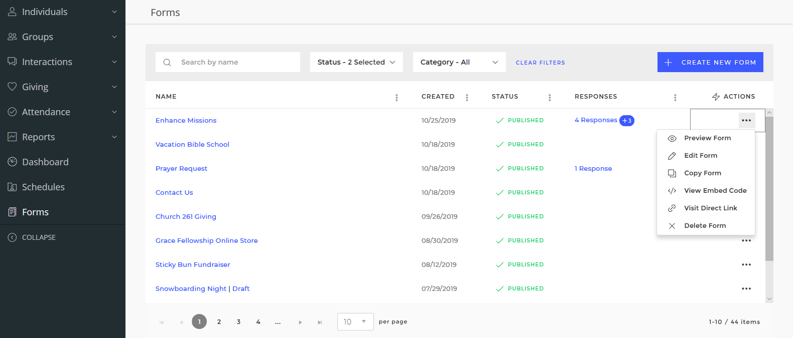 Forms Manager Overview ChMS Help Center