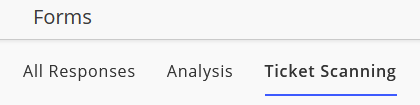 Ticket Scanning tab