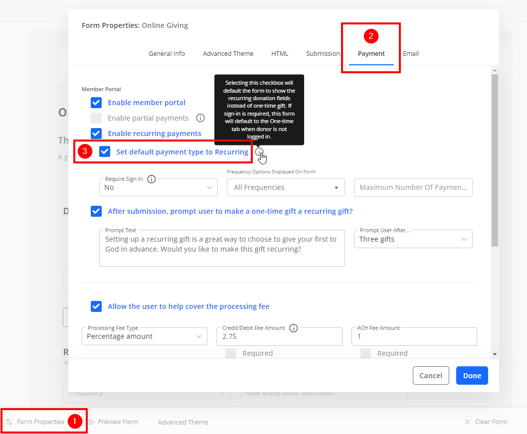 Set-Recurring-To-Default-Instructions